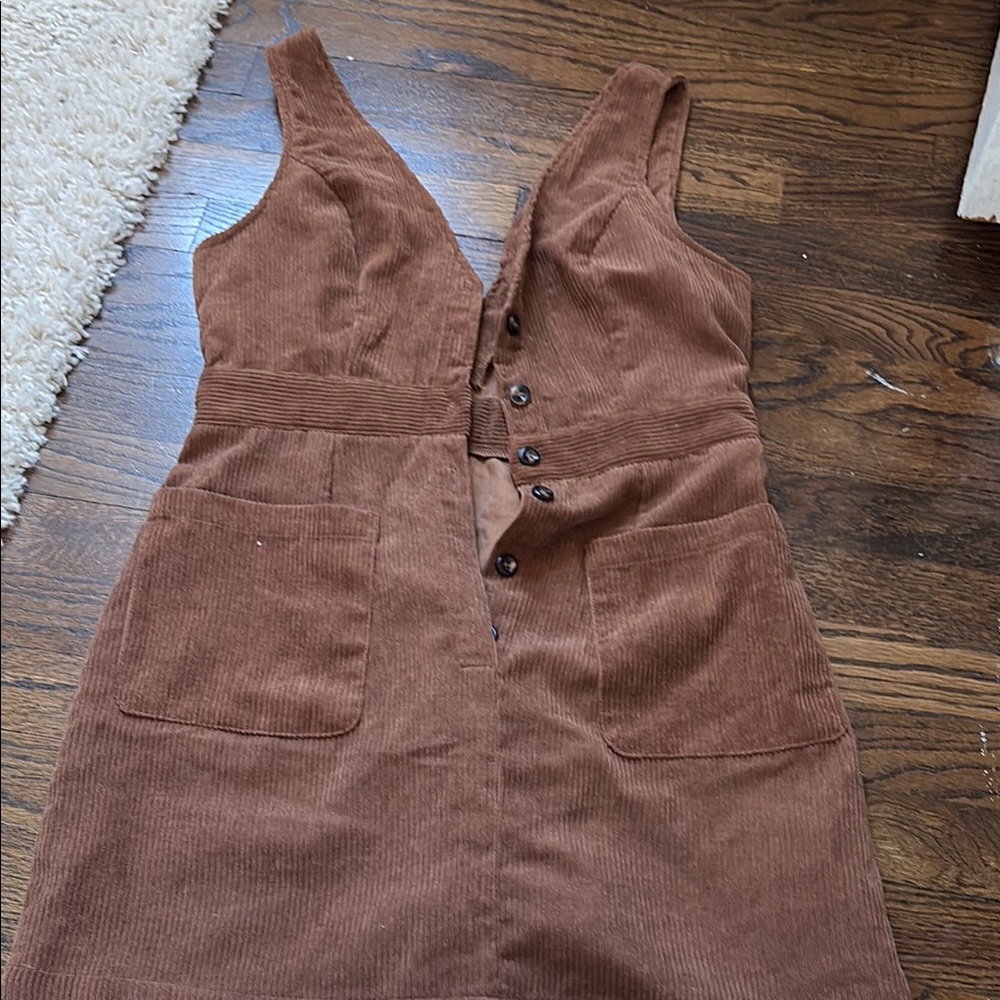Pink Sleeveless Ribbed Mini Dress with V-Neck